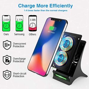 VersionTECH. Wireless Charger with Cooling Fan, Qi-Certified 15W Max Wireless Fast Charging Stand, Compatible with iPhone 13/13 Pro/13 Mini/13 Pro Max/12/SE 2020/11,Samsung Galaxy S21/S20/Note 10/S10