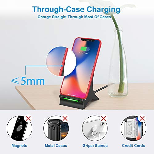 VersionTECH. Wireless Charger with Cooling Fan, Qi-Certified 15W Max Wireless Fast Charging Stand, Compatible with iPhone 13/13 Pro/13 Mini/13 Pro Max/12/SE 2020/11,Samsung Galaxy S21/S20/Note 10/S10