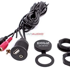 BOSS Audio Systems MUSB35 Universal USB 3.5mm 6 foot long Auxiliary Interface Mount and Cable