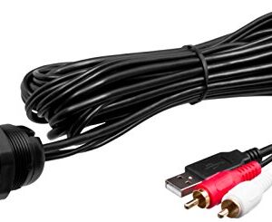 BOSS Audio Systems MUSB35 Universal USB 3.5mm 6 foot long Auxiliary Interface Mount and Cable