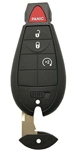 Horande Replacement Key Fob Cover Case fit for 2008-2015 Dodge Ram 1500 2500 3500 Truck Chrysler Jeep Keyless Entry Remote Control Key Fob Shell