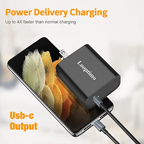 Fast Charging Type C Charger Cable for Samsung Galaxy S23/S22/S21 FE 5G/S20/Ultra/Plus/S10/S9/Note 10/A32/A53/Z Fold 3, Google Pixel Phone, 25W PD[PPS] Car Adapter + Wall Block+2 Pack USB C Cord 3.3ft