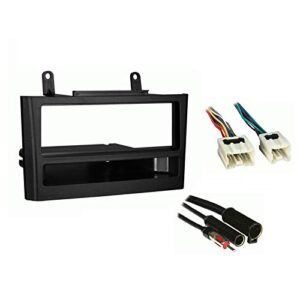compatible with nissan maxima 2000 2001 2002 2003 w bose comfort pkg single din stereo harness radio dash kit