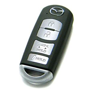 OEM 4-Button Smart Key Fob Remote Compatible With 2014-2018 Mazda 3 & 6 (FCC ID: WAZSKE13D01, P/N: GJY9-67-5DY)