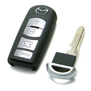 OEM 4-Button Smart Key Fob Remote Compatible With 2014-2018 Mazda 3 & 6 (FCC ID: WAZSKE13D01, P/N: GJY9-67-5DY)