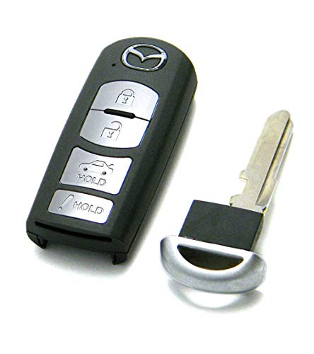 OEM 4-Button Smart Key Fob Remote Compatible With 2014-2018 Mazda 3 & 6 (FCC ID: WAZSKE13D01, P/N: GJY9-67-5DY)