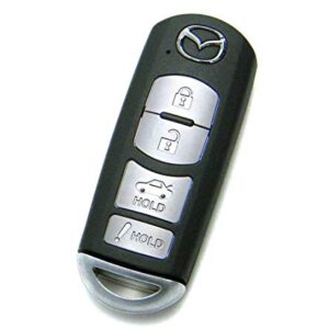 OEM 4-Button Smart Key Fob Remote Compatible With 2014-2018 Mazda 3 & 6 (FCC ID: WAZSKE13D01, P/N: GJY9-67-5DY)