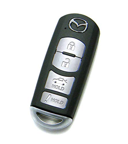 OEM 4-Button Smart Key Fob Remote Compatible With 2014-2018 Mazda 3 & 6 (FCC ID: WAZSKE13D01, P/N: GJY9-67-5DY)