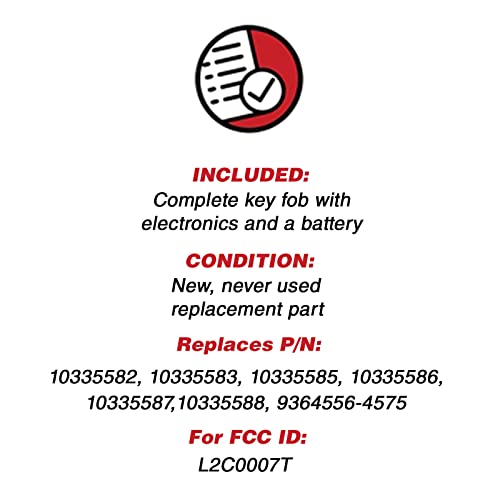 2 New Keyless Entry Remote Key Fob for 2001-2005 Venture Silhouette Montana (L2C0007T) 1 Door