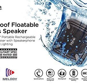 iHome iBT371 Weather Tough Portable Rechargeable Bluetooth Speaker with Speakerphone and LED Accent Lighting (Mini)