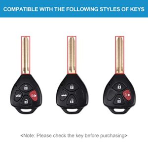 SK CUSTOM Key Fob Case Cover Compatible with Pontiac Vibe Scion FR-S IQ TC XB XD for Subaru BRZ for Toyota 4RUNNER Avalon Camry Corolla Matrix RAV4 VENZA Yaris 2 3 4 Button Keyless Entry Remote