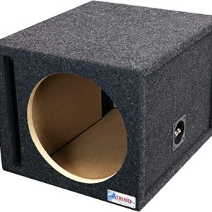 Bbox Single Vented 15 Inch Subwoofer Enclosure - SPL Audio Tuned Single Vented Car Subwoofer Boxes & Enclosures - Premium Subwoofer Box Improves Audio Quality, Sound & Bass - Nickel Finish Terminals