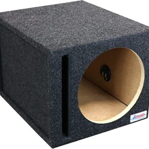 Bbox Single Vented 15 Inch Subwoofer Enclosure - SPL Audio Tuned Single Vented Car Subwoofer Boxes & Enclosures - Premium Subwoofer Box Improves Audio Quality, Sound & Bass - Nickel Finish Terminals