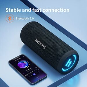 HEYSONG Waterproof Bluetooth Speaker, Portable Wireless Outdoor Speakers with 20W Loud Stereo Sound, Good Bass, IPX6 Speaker for Pool, Shower, Kayak, Beach Accessories, Gifts for Men Women