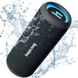 heysong waterproof bluetooth speaker, portable wireless outdoor speakers with 20w loud stereo sound, good bass, ipx6 speaker for pool, shower, kayak, beach accessories, gifts for men women