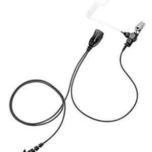 Single Wire Earpiece with Reinforced Cable for Motorola Radios XPR3300 XPR3500 XPR3300e XPR3500e (XPR 3300 3500 3300e 3500e Series), Acoustic Tube Headset, Compact PTT/Mic, Clear Audio Transmission