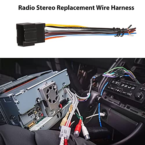 RED WOLF Car Radio Stereo Replacement Wiring Harness Male + Female Connector Plug Kit Compatible with 2006-2013 Chevy GMC Sierra Savana Buick