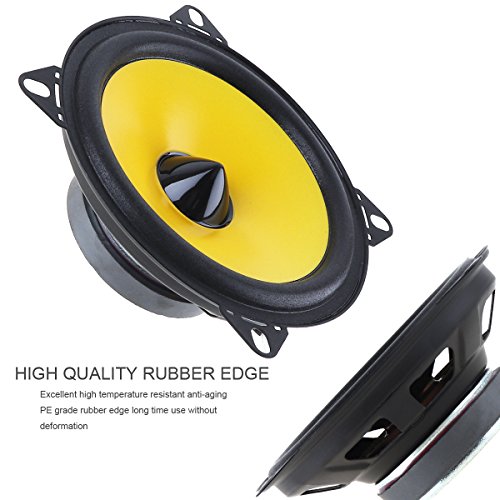 ePathChina 4 inch 60W 2-Way Full Range Frequency Car Audio Stereo Speaker Automobile Loudspeaker 2 pcs