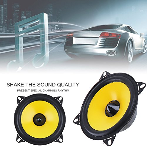 ePathChina 4 inch 60W 2-Way Full Range Frequency Car Audio Stereo Speaker Automobile Loudspeaker 2 pcs