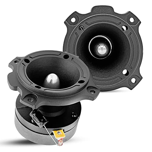 5 CORE The 2 Pieces Black 3.5 Inch Super Tweeter, 4 Ohm, 600 Watts Peak, 105 dB Bullet, 1 in Superior Voice Coil, Pro Bullet Tweeters for Car (Pair) TW Bullet 180 2PCS