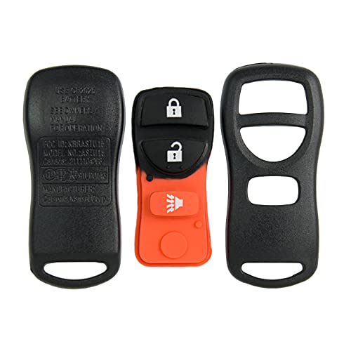 Keyless2Go Replacement for New Shell Case and 3 Button Pad for Remote Key Fob with FCC KBRASTU15 - Shell ONLY