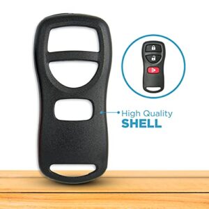 Keyless2Go Replacement for New Shell Case and 3 Button Pad for Remote Key Fob with FCC KBRASTU15 - Shell ONLY