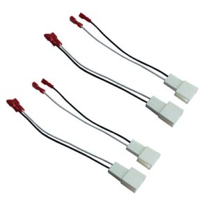 dkmus 2 x pairs wire cable wiring harness for toyota scion ponitac lexus vehicles speakers adapter connector adaptor plug 4pcs