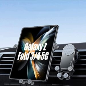 z fold 3 car mount for car vent, car vent phone mount holder with adjustable extension arm, galaxy z fold 3/z fold 4 car mount compatible with iphone, ipad, samsung, tablet and more -air vent