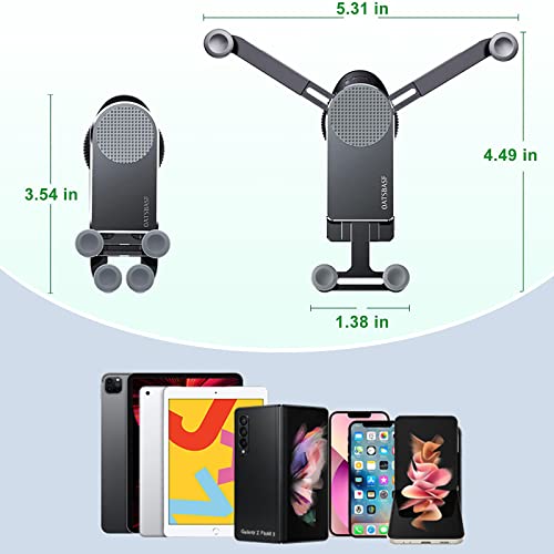 Z Fold 3 Car Mount for Car Vent, Car Vent Phone Mount Holder with Adjustable Extension Arm, Galaxy Z Fold 3/Z Fold 4 Car Mount Compatible with iPhone, iPad, Samsung, Tablet and More -Air Vent