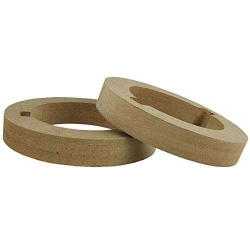 Custom MDF Tweeter Adapter Rings 2.91" ID x 4.33" OD Car Audio Installation (3 Pairs - 6 Rings)