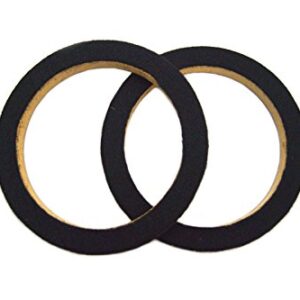 Pipeman's Installation Solution 2 Pair 8" MDF Wood Speaker Mounting Spacer Rings Black Carpet Car Audio