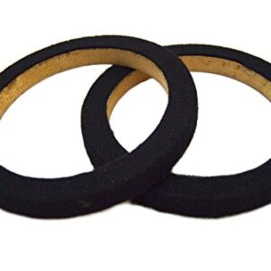 Pipeman's Installation Solution 2 Pair 8" MDF Wood Speaker Mounting Spacer Rings Black Carpet Car Audio