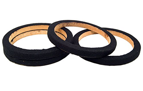 Pipeman's Installation Solution 2 Pair 8" MDF Wood Speaker Mounting Spacer Rings Black Carpet Car Audio