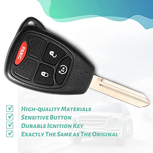 Tyranway Fits for Keyless Entry Remote Key Fob Jeep Wrangler 07-18/Compass 07-18/Patriot 10-18/Dodge Ram 07-09 /Durango 2009 /Caliber 10-12 /Nitro 07-11/Chrysler Aspen 07-09 OHT692713AA