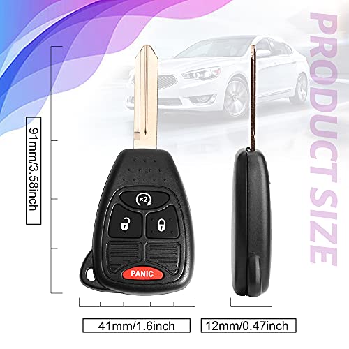 Tyranway Fits for Keyless Entry Remote Key Fob Jeep Wrangler 07-18/Compass 07-18/Patriot 10-18/Dodge Ram 07-09 /Durango 2009 /Caliber 10-12 /Nitro 07-11/Chrysler Aspen 07-09 OHT692713AA