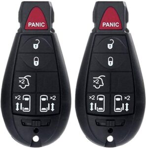 6 button key fob compatible for 2008-2015 chrysler town and country,2008-2014 dodge grand caravan keyless entry remote replacement for m3n5wy783x iyz-c01c