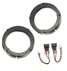 asc audio 6+-inch 6″ 6.5″ 6.75″ speaker install adapter plates and wire harness for select vw volkswagen 2009-2015 cc, 1999-2014 golf, 1999-2016 jetta, 1998-2011 beetle, 1998-2016 passat, 07-09 rabbit