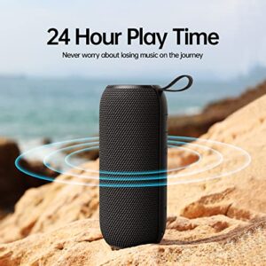 Sanag Portable Bluetooth Speaker, 360 HD Surround Loud Sound and Deep Bass, 25W Wireless Stereo Dual Pairing, IPX7 Waterproof, Bluetooth 5.0, 24H Playtime for Outdoors, Travel, Home and Party