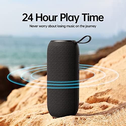 Sanag Portable Bluetooth Speaker, 360 HD Surround Loud Sound and Deep Bass, 25W Wireless Stereo Dual Pairing, IPX7 Waterproof, Bluetooth 5.0, 24H Playtime for Outdoors, Travel, Home and Party