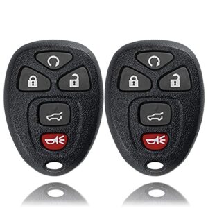 car key fob key compatible with chevrolet chevy traverse丨suburban丨tahoe丨gmc acadia丨yukon丨buick cadillac keyless entry remote clicker 5 button with fcc ouc60270 ouc60221 15913415 (2 packs)