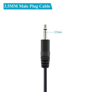 Fancasee 6 ft Replacement 3.5mm Male Plug to Bare Wire Open End TS 2 Pole Mono 1/8" 3.5mm Plug Jack Connector Audio Cable Repair