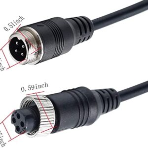 AccuGPS 10FT/3M Car 4Pin Aviation Video Extension Cable for, CCTV Rearview Camera Truck Trailer Camper Bus Motorhome Vehicle Backup Monitor Waterproof Shockproof System