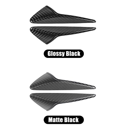 TSLAUCAY Tesla Model 3/Y Side Camera Cover 2 PCS Model 3&Y Carbon Fiber Side Camera Turn Signal Cover for Model 3/Y -2017-2023 External Protection Side Camera Accessories-Matte