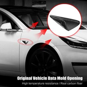 TSLAUCAY Tesla Model 3/Y Side Camera Cover 2 PCS Model 3&Y Carbon Fiber Side Camera Turn Signal Cover for Model 3/Y -2017-2023 External Protection Side Camera Accessories-Matte