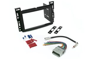 scosche install centric icgm11bn compatible with select gm 2004-09 double din complete basic installation solution for installing an aftermarket stereo,black