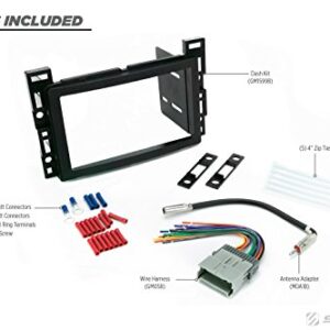 SCOSCHE Install Centric ICGM11BN Compatible with Select GM 2004-09 Double DIN Complete Basic Installation Solution for Installing an Aftermarket Stereo,Black