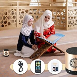 Hitopin Portable Digital Quran Speaker with Remote Control over18 Reciters and 15Translations Available Quality Qur'an Speaker Arabic English French, Urdu etc Mp3 FM Radio