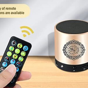 Hitopin Portable Digital Quran Speaker with Remote Control over18 Reciters and 15Translations Available Quality Qur'an Speaker Arabic English French, Urdu etc Mp3 FM Radio