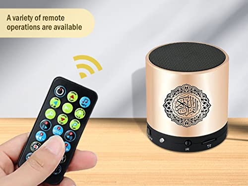 Hitopin Portable Digital Quran Speaker with Remote Control over18 Reciters and 15Translations Available Quality Qur'an Speaker Arabic English French, Urdu etc Mp3 FM Radio