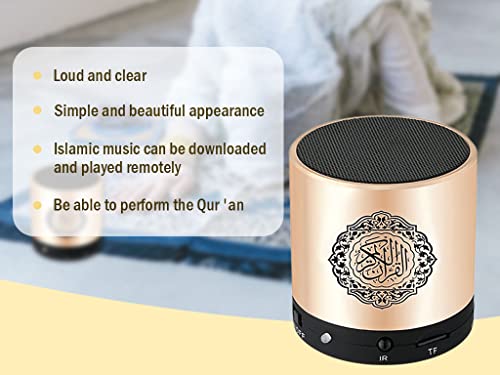 Hitopin Portable Digital Quran Speaker with Remote Control over18 Reciters and 15Translations Available Quality Qur'an Speaker Arabic English French, Urdu etc Mp3 FM Radio